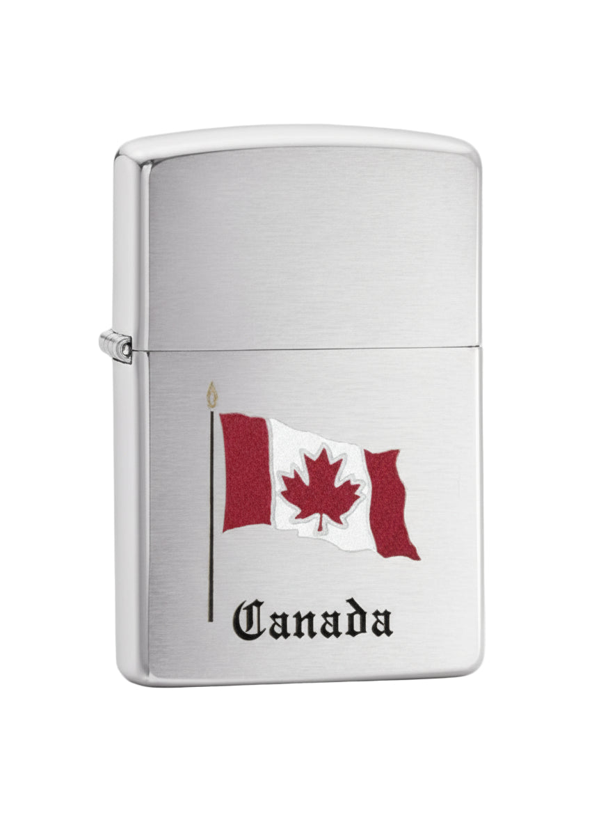 Zippo Canada Flag Silver - The Wee Smoke Shop