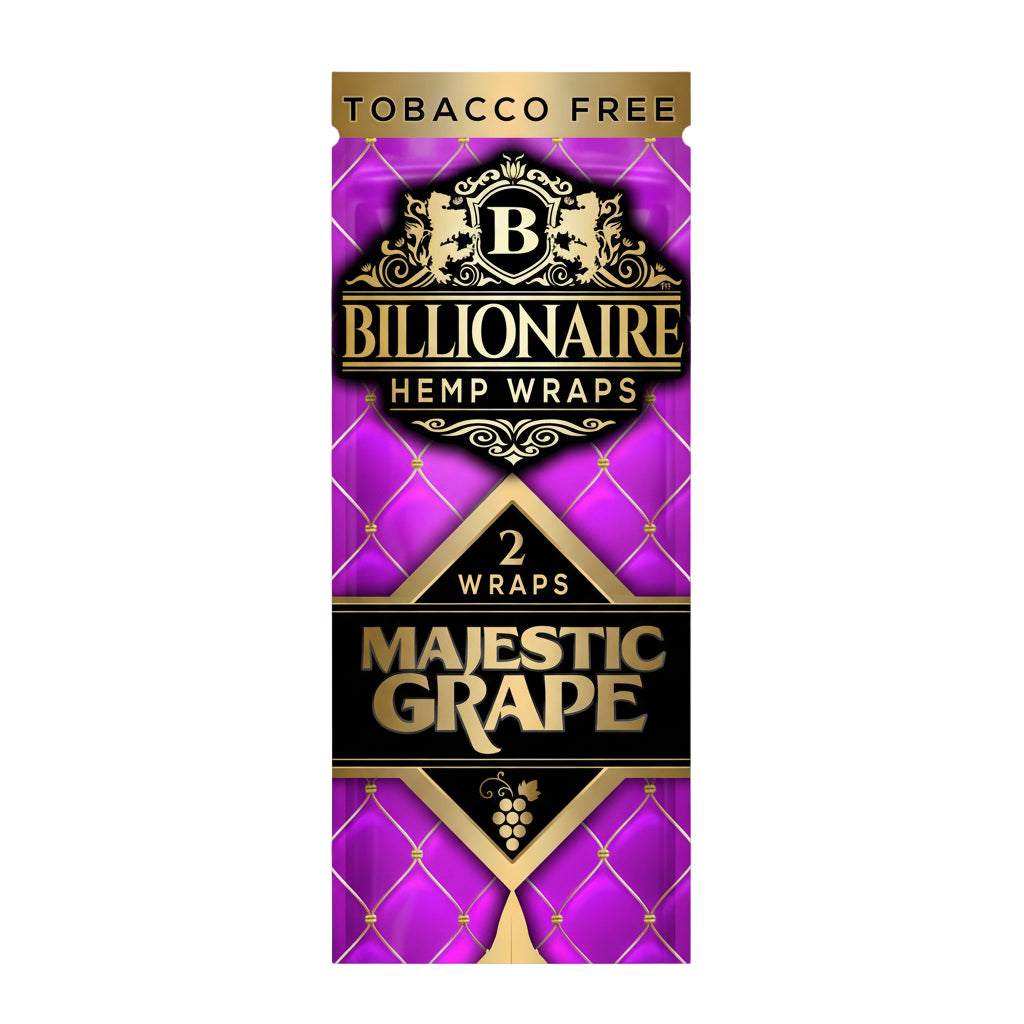 Hemp Wraps Billionaire - Majestic Grape - The Wee Smoke Shop