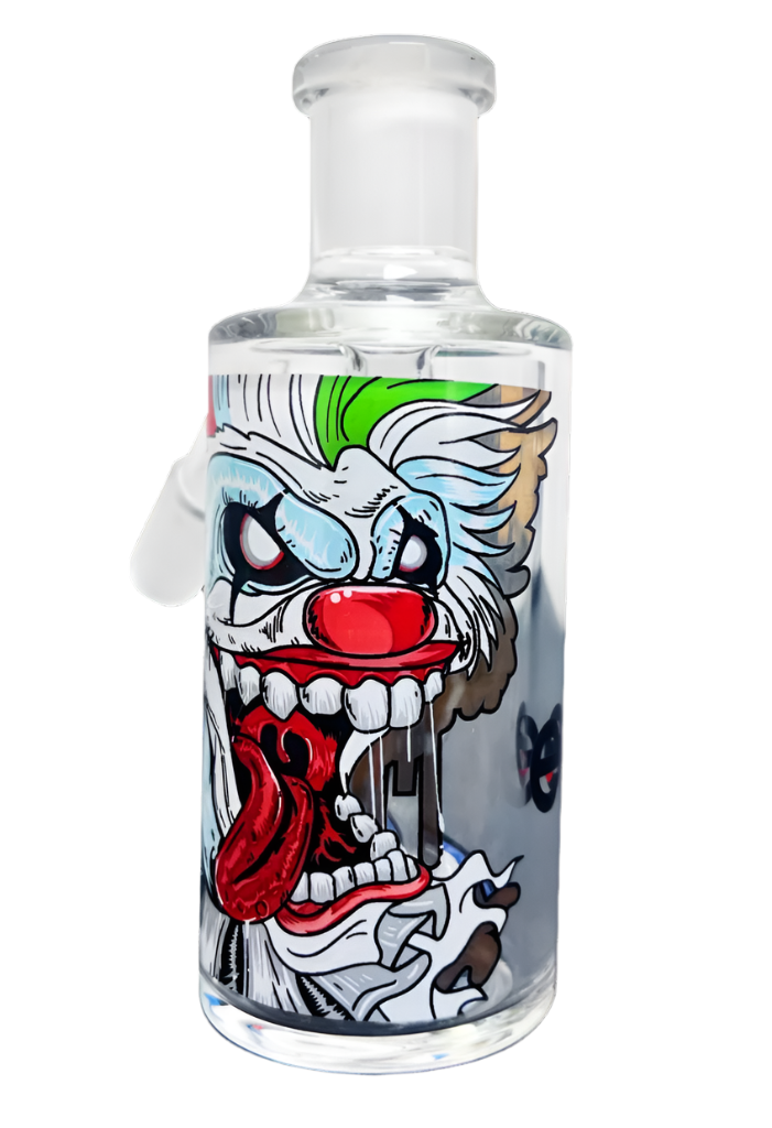Cheech Joker 14mm Showerhead Ash Catcher (45 Degree)- The Wee Smoke Shop Shop