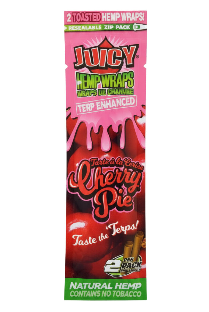 Hemp Wraps Juicy Jay Terp Enhanced - Cherry Pie - The Wee Smoke Shop