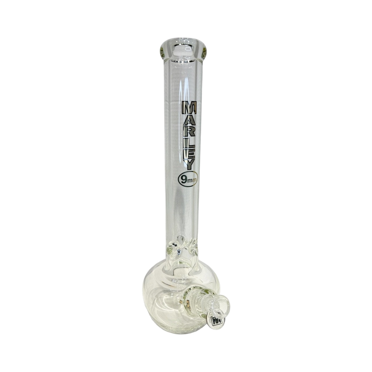 Marley 16" 9MM Apple Bottom Beaker Bong - Silver - The Wee Smoke Shop