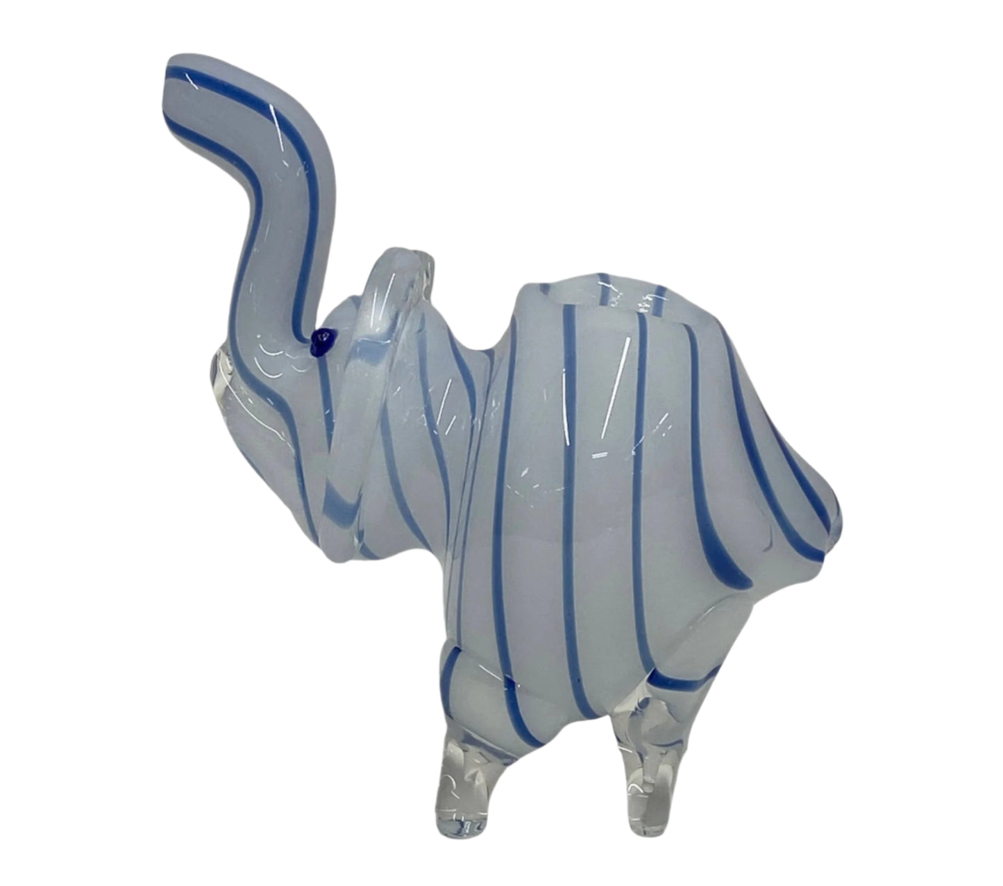 White-Elephant Glass Hand Pipe-Pipes-The Wee Smoke Shop