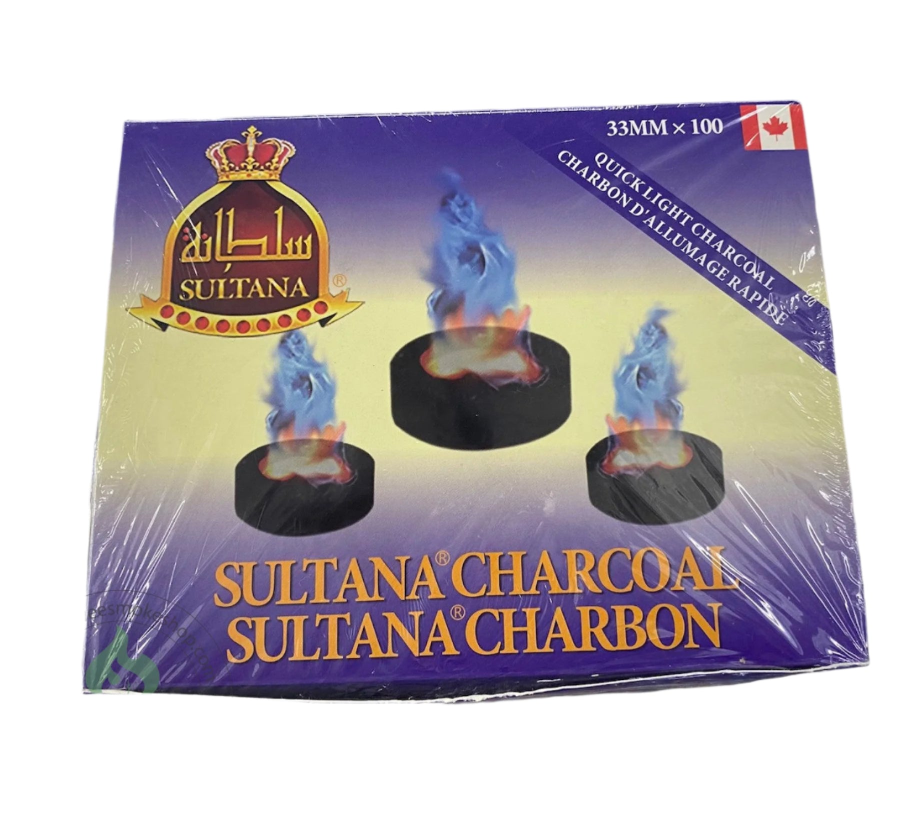 Sultana Quick Light Charcoal 33mm The Wee Smoke Shop