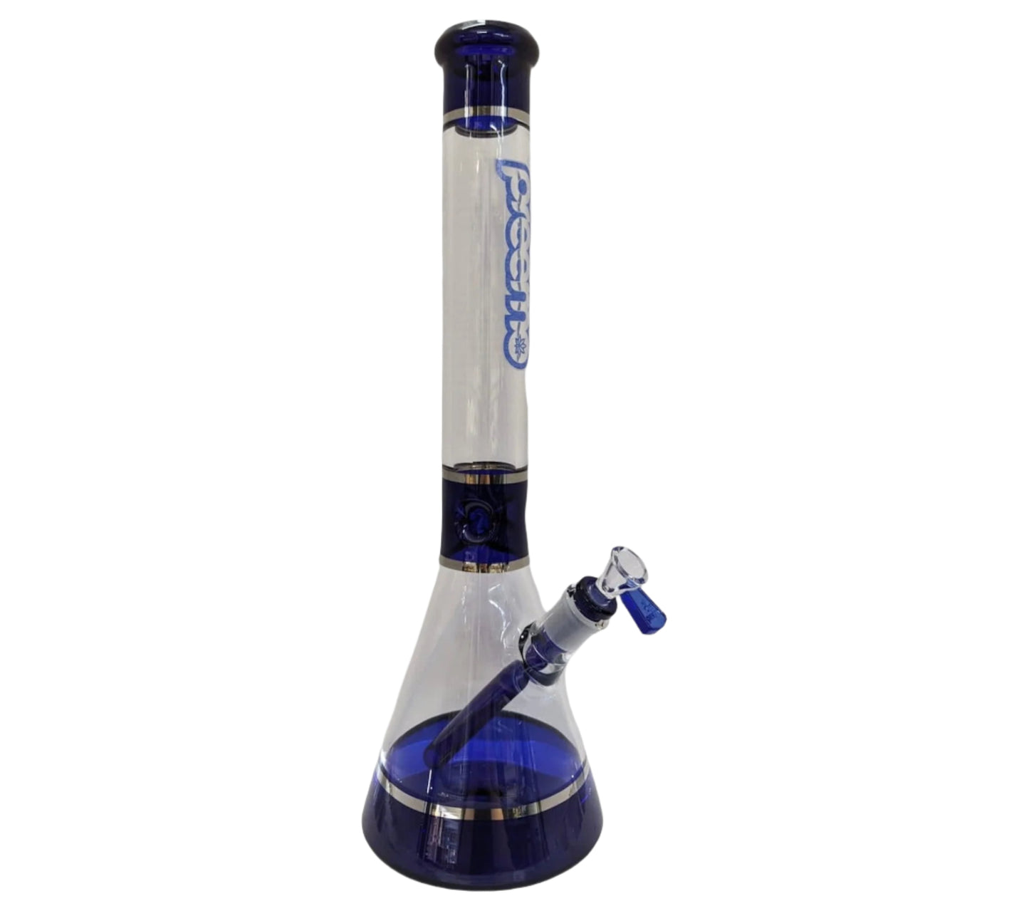 Blue-Preemo 18" Striped Beaker (9mm)-Bongs-The Wee Smoke Shop
