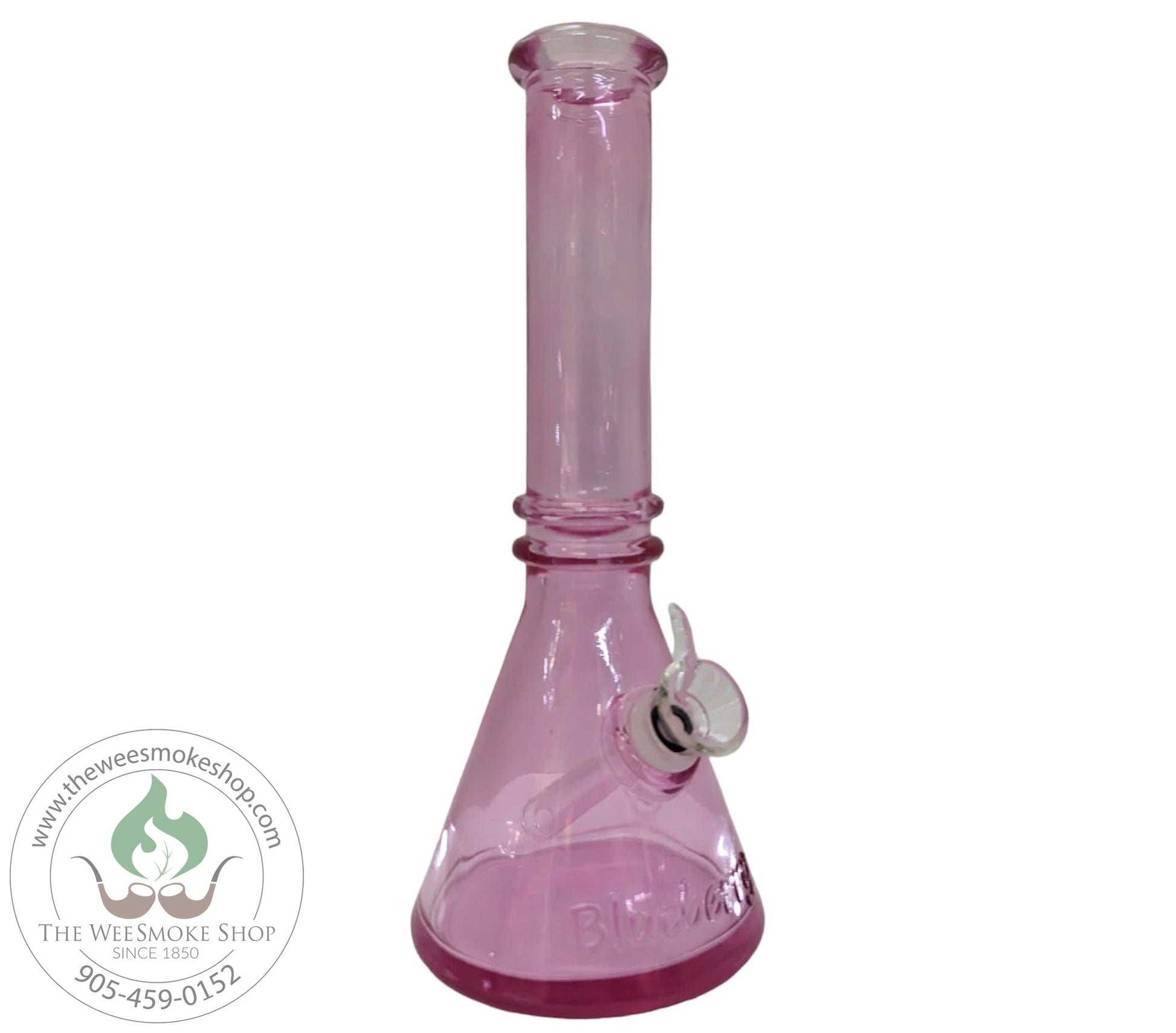 Pink-Blueberry 8" Colourful Ring Beaker (7mm)-Bongs-The Wee Smoke Shop