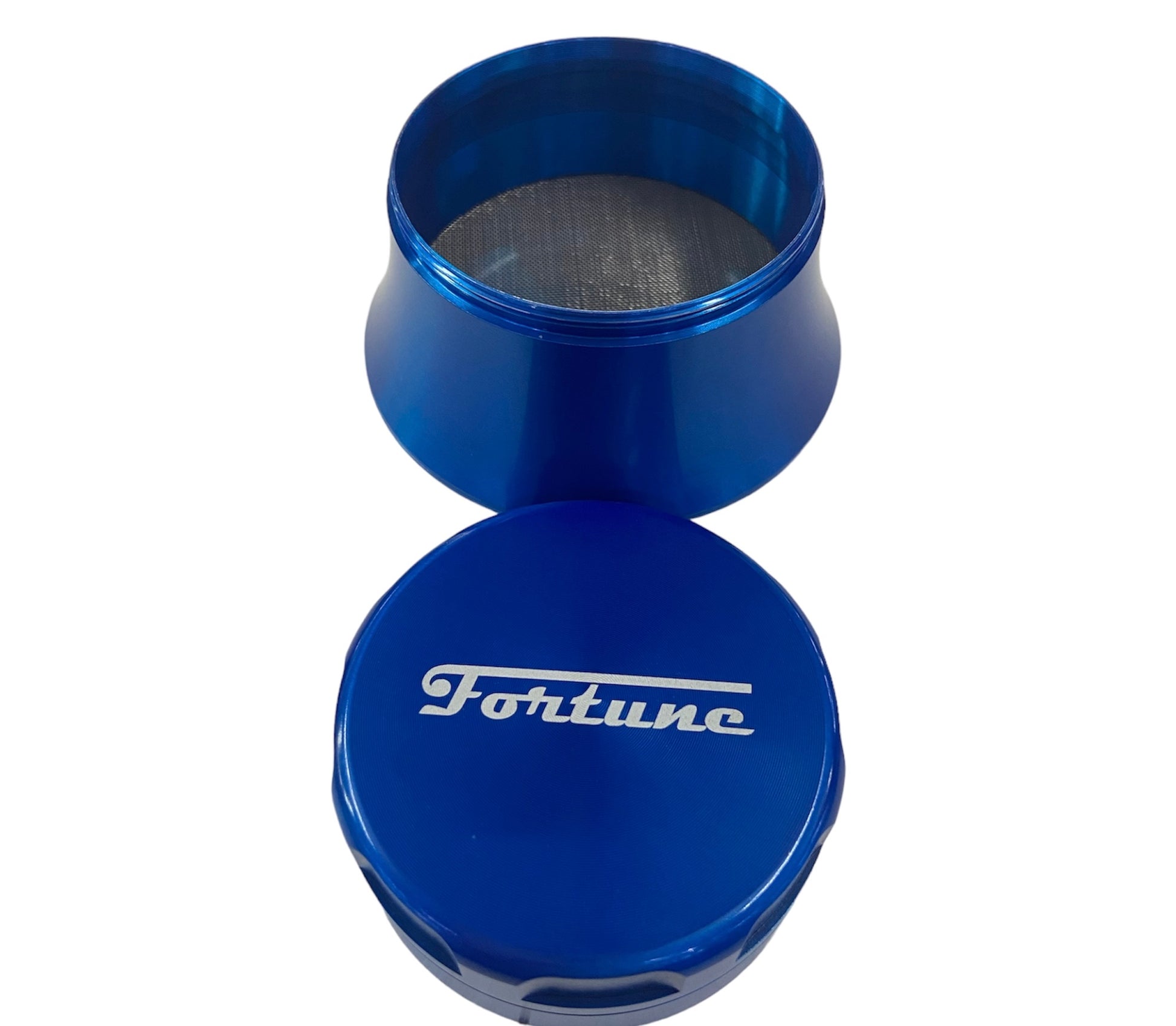 Blue-Fortune 90mm Colourful 4-Part Grinder-The Wee Smoke Shop