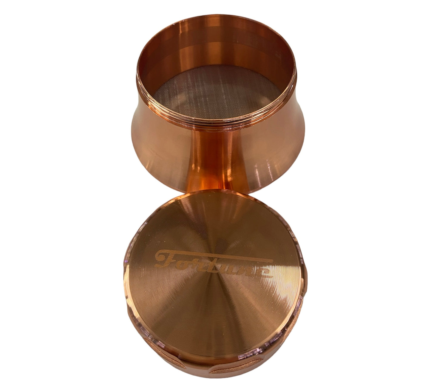 Rose Gold-Fortune 90mm Colourful 4-Part Grinder-The Wee Smoke Shop