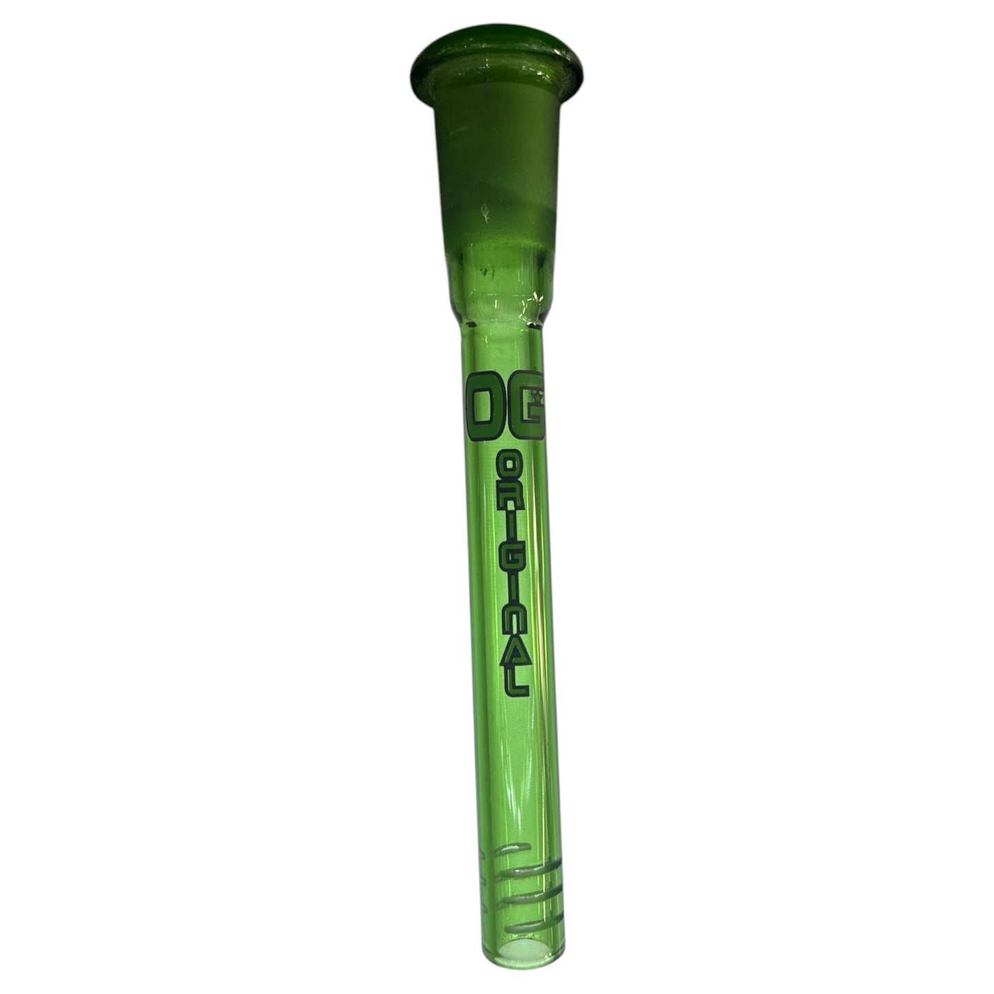 Green bong downstem with 'OG Original' branding on a white background - The Wee Smoke Shop