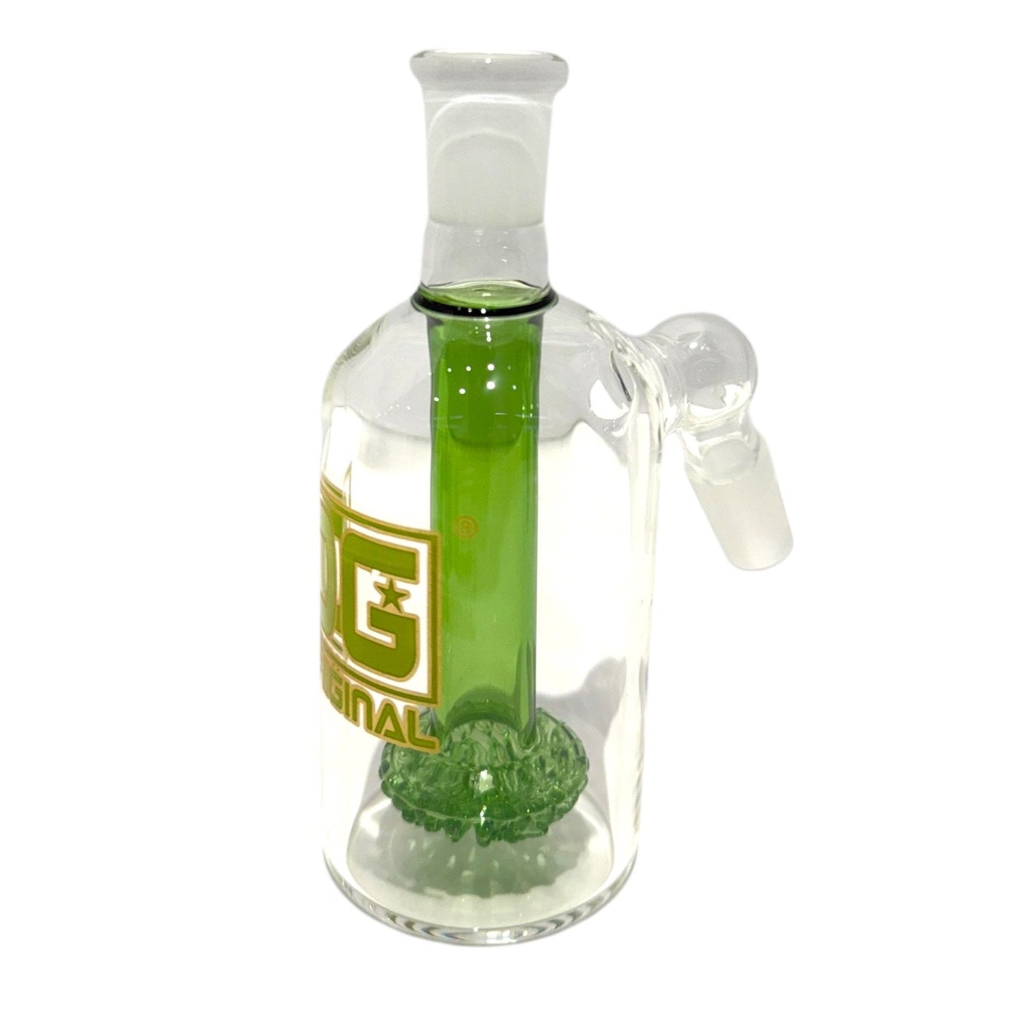 OG 14mm Circle Perc Ash Catcher (45°) -Green-The Wee Smoke Shop