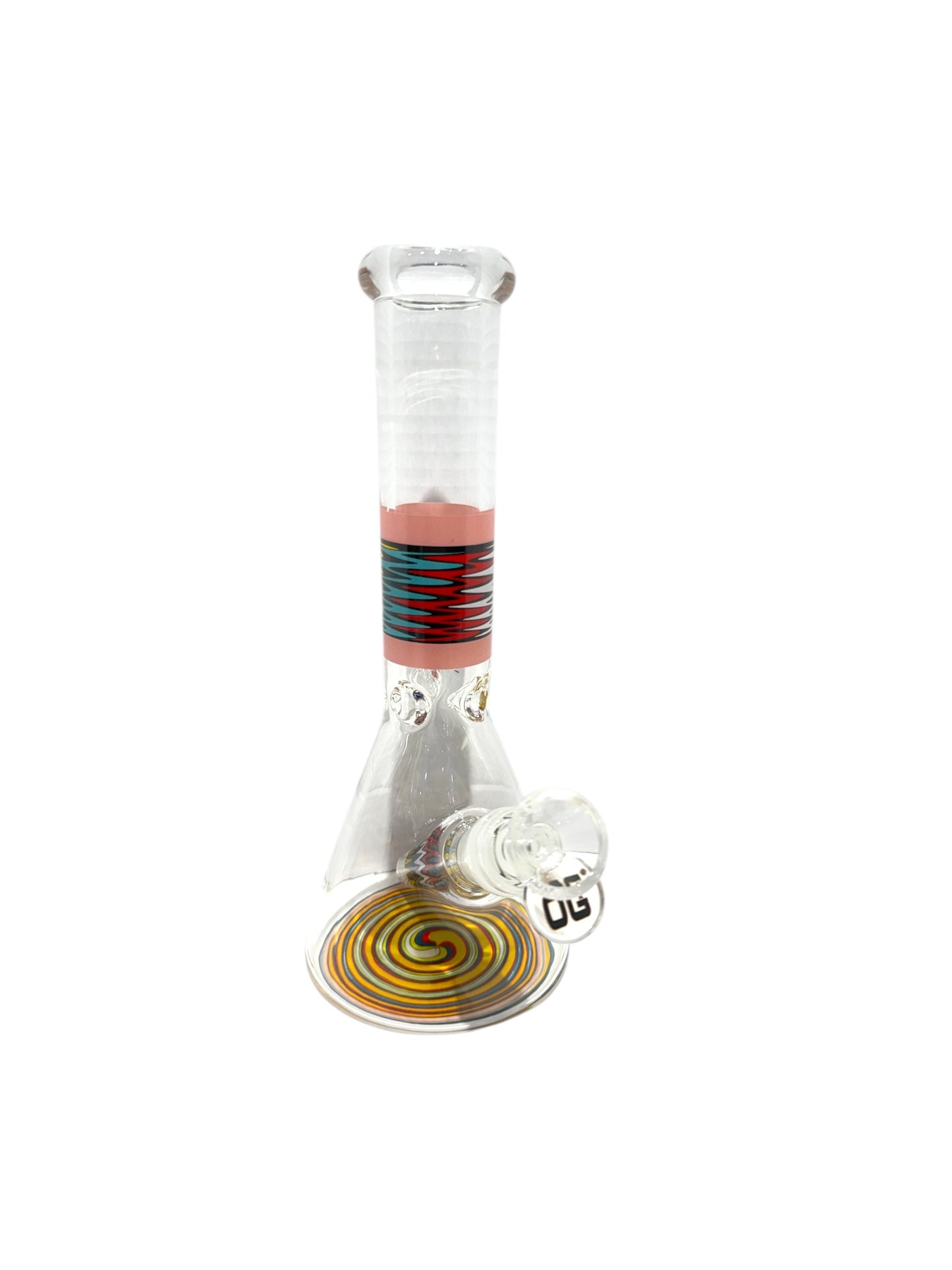 OG 9" Wig Wag Glass Beaker Bong - Pink - The Wee Smoke Shop