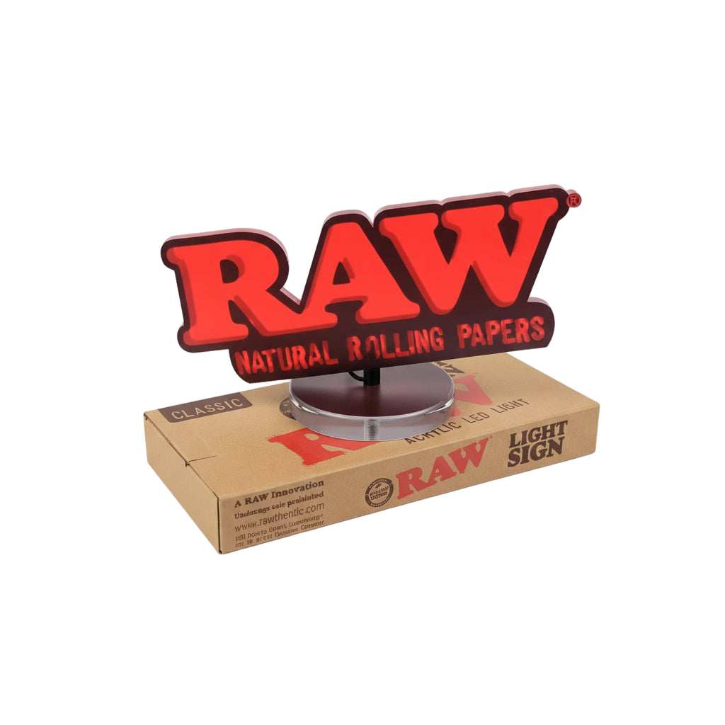 RAW LED Light Up Sign - The Wee Smoke Shop