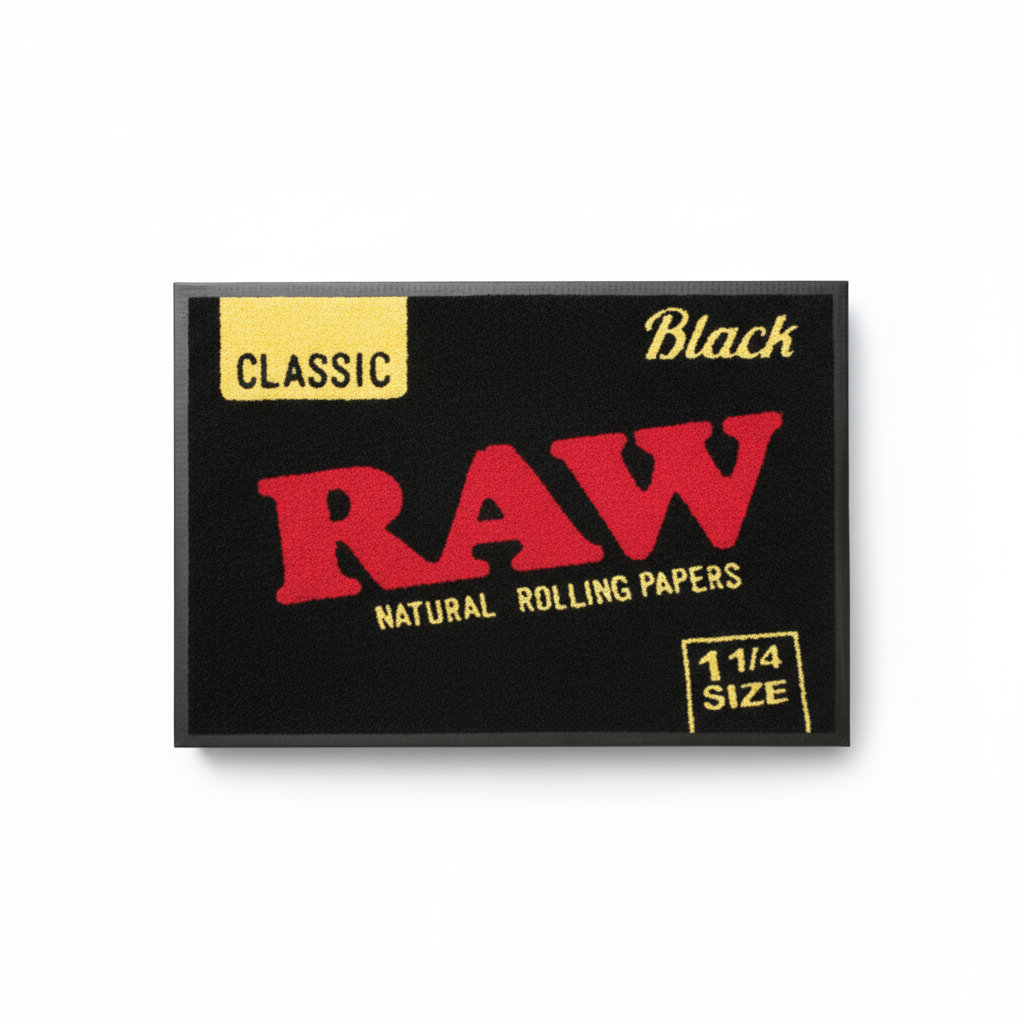 RAW Black Door Mat - The Wee Smoke Shop