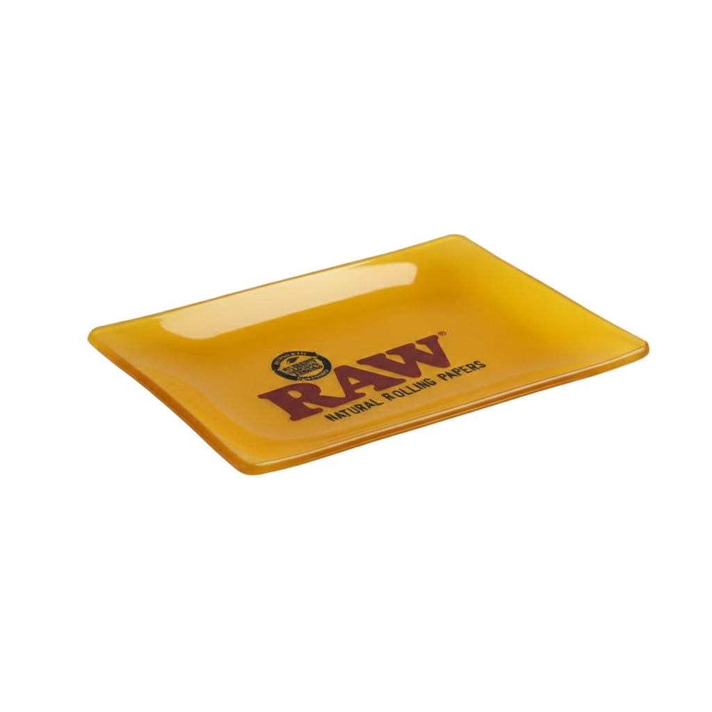 RAW Gold Glass Rolling Tray - The Wee Smoke Shop