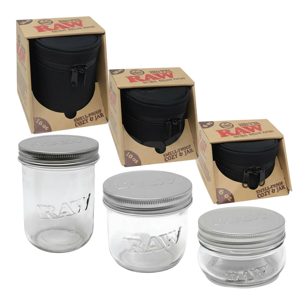 RAW Lockable Smell Proof Cozy & Jar - 6 Oz - The Wee Smoke Shop