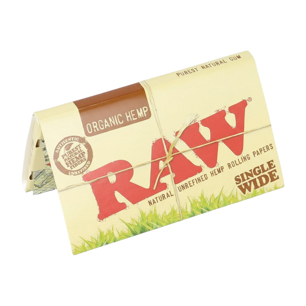 RAW Organic Hemp Single Wide (100) - The Wee Smoke Shop