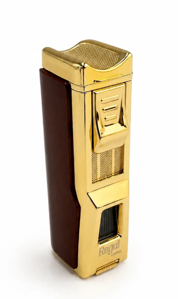 wood Regal Nitro 4 Flame Torch Lighter on white background