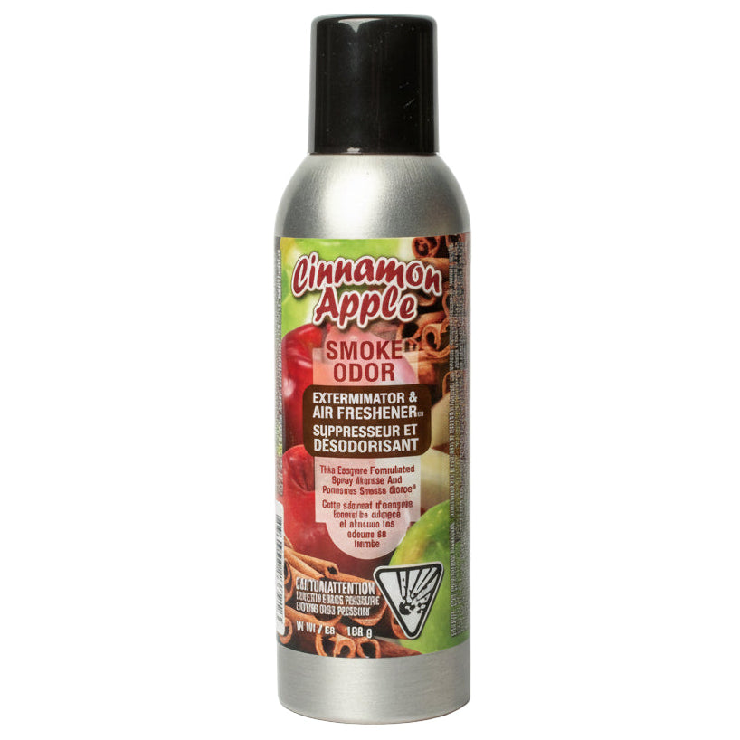 Cinnamon Apple smoke odor eliminator spray bottle on a white background