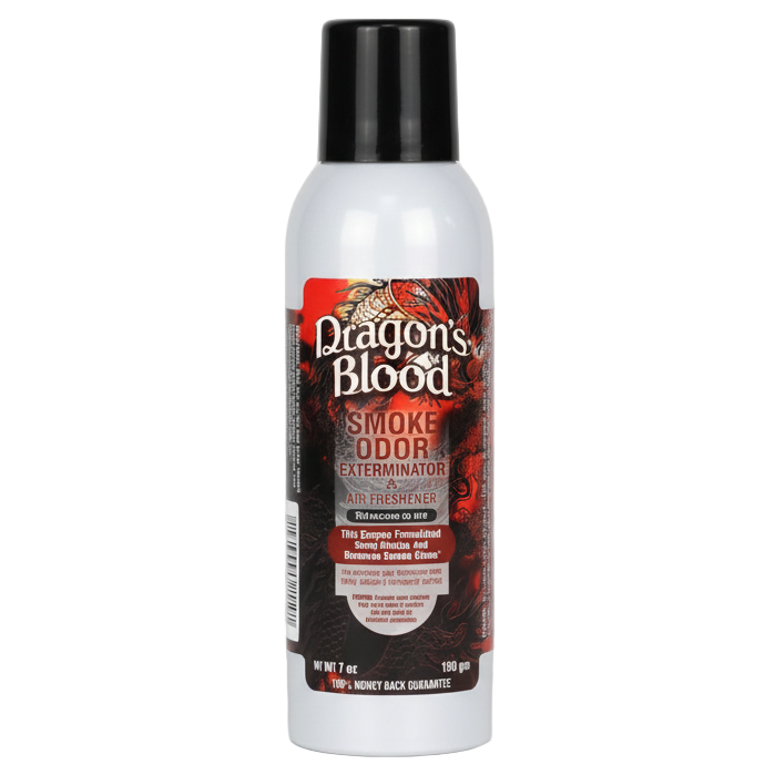Dragon's Blood Smoke Odor Eliminator spray bottle on a white background