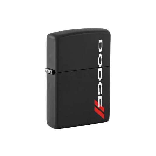 Zippo Dodge Red Stripe Lighter on white background