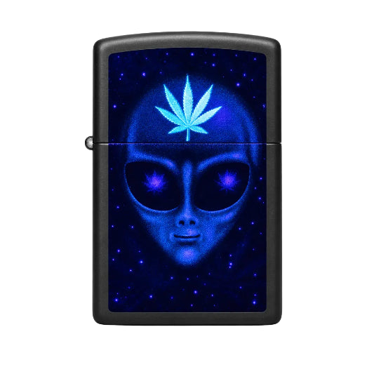 Zippo Glowing Alien Lighter on white background