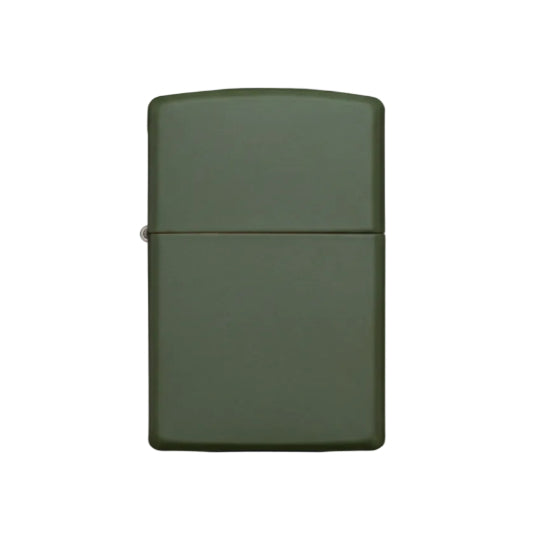 Zippo Green Matte Lighter On white background