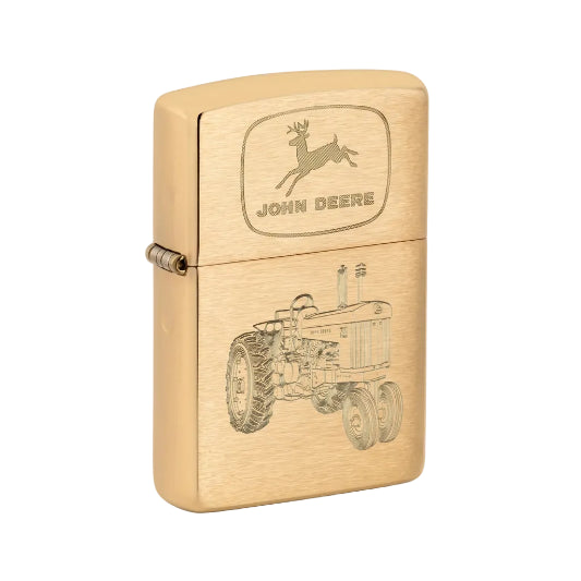 Zippo John Deere Lighter On white background