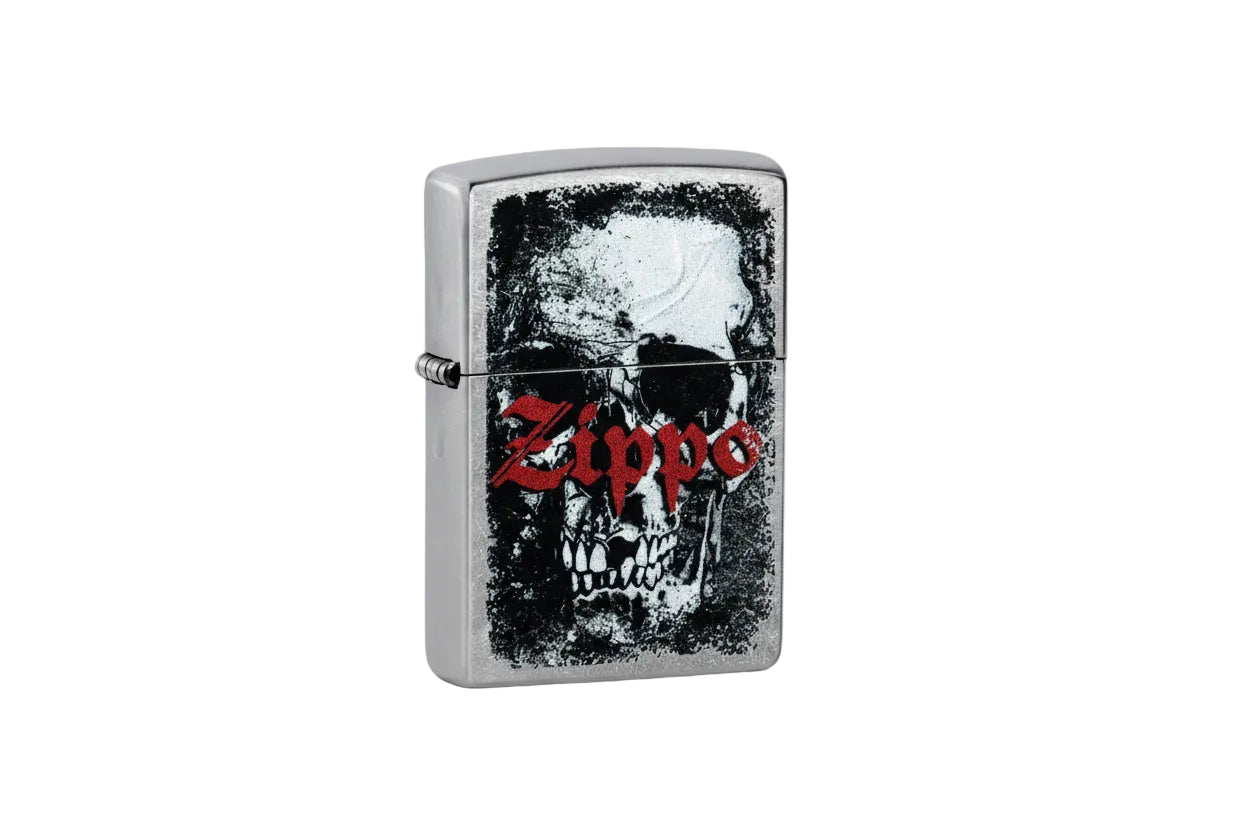 Zippo Skull Chrome Design - Zippo Lighter - The Wee Smoke Shop