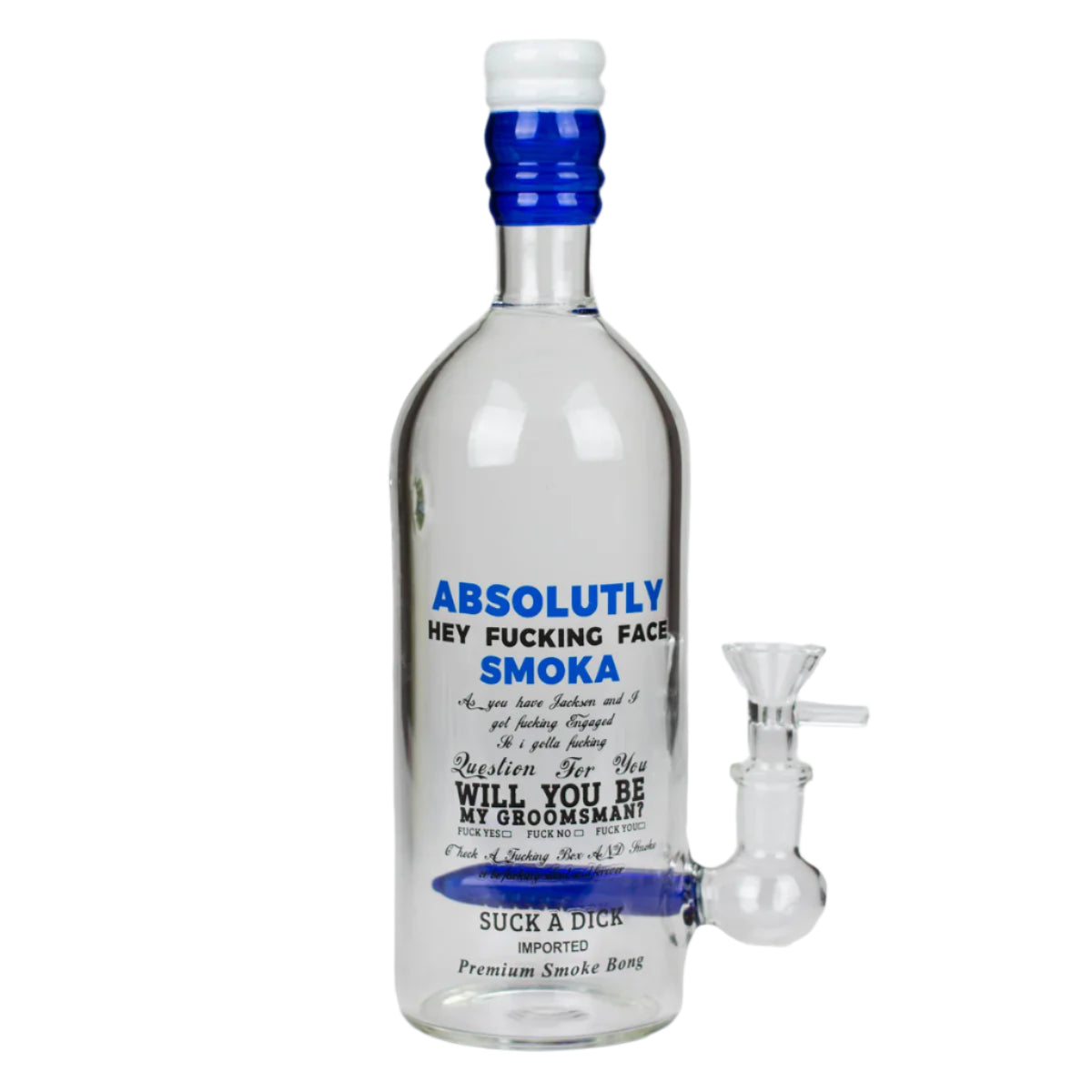 ABSOLUTE VODKA BONG 9" (5mm) - The Wee Smoke Shop