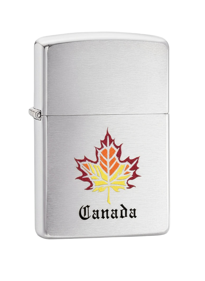 Zippo Canada Leaf Silver - The Wee Smoke Shop