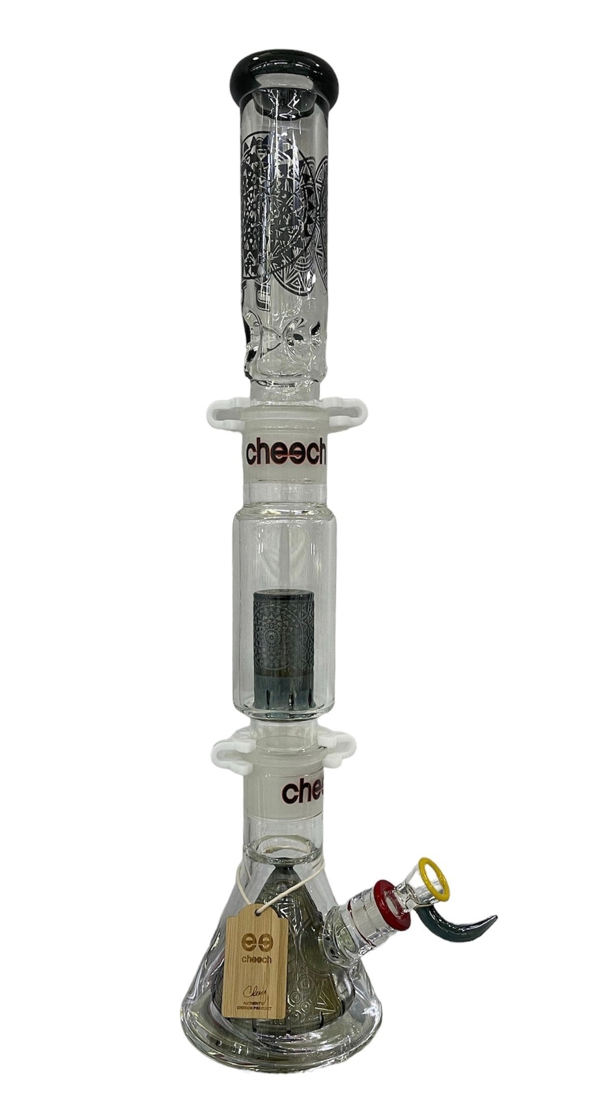 Cheech (24") Black Double Perc Modular Bong-Bongs-The Wee SMoke Shop
