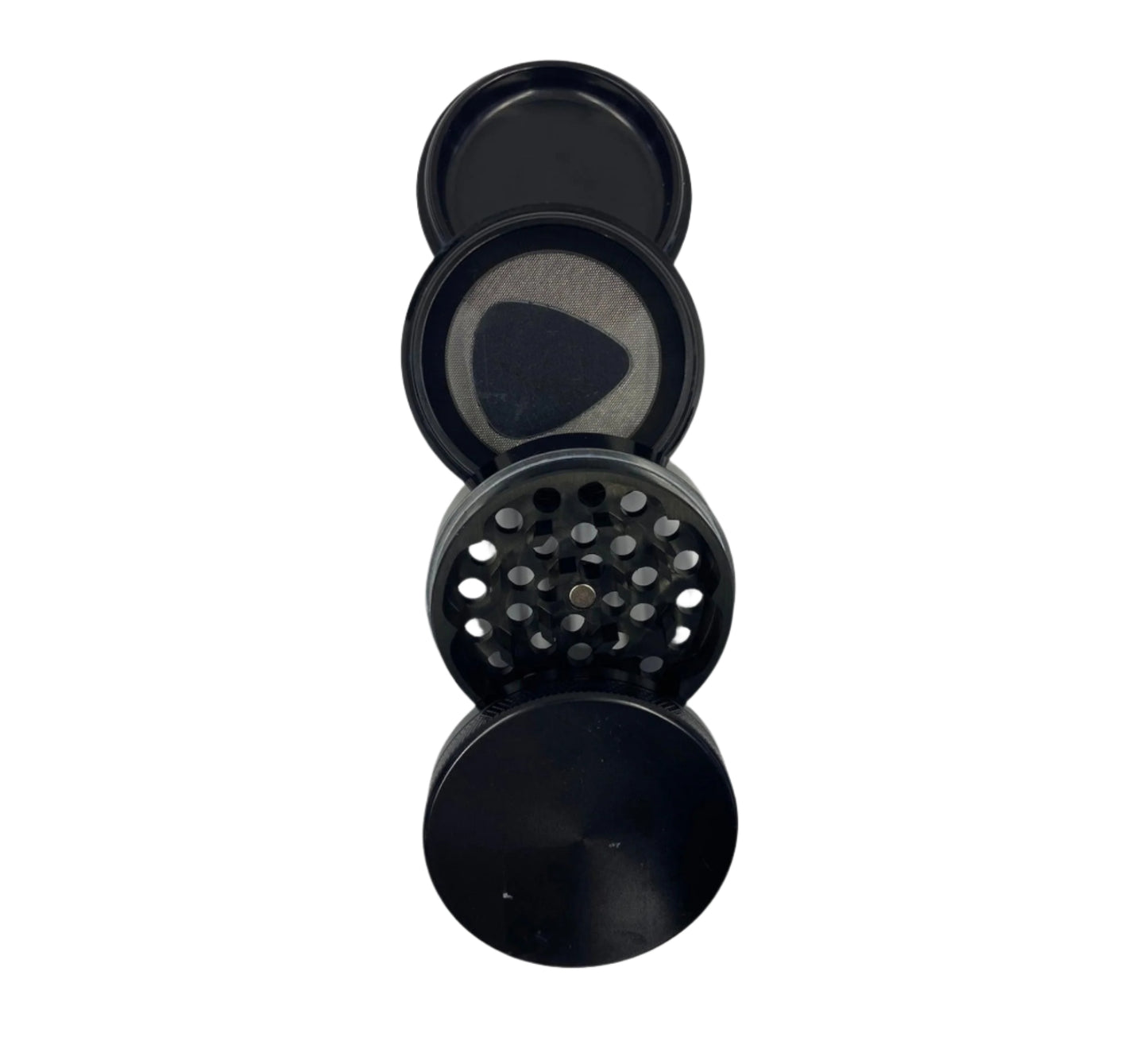 Black 4 Part Grinder-The Wee Smoke Shop