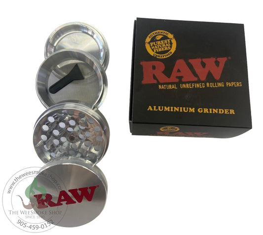 Raw 56mm Aluminium 4-Part Grinder-Raw Other-The Wee Smoke Shop