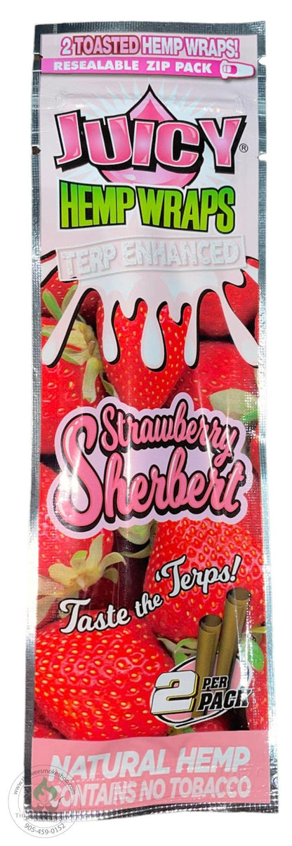Juicy Jay Terp Enhanced Hemp Wraps - Strawberry Sherbert - The Wee Smoke Shop