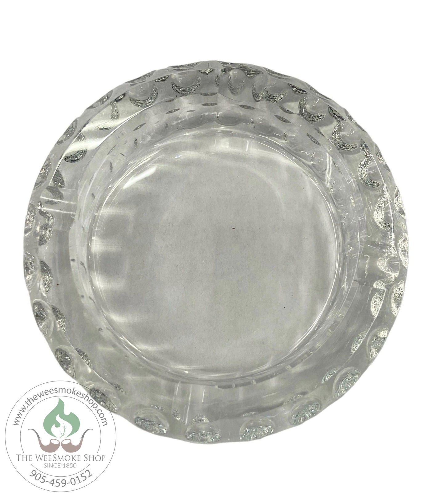 Crystal Clear Glass Ash Tray - Wee Smoke Shop