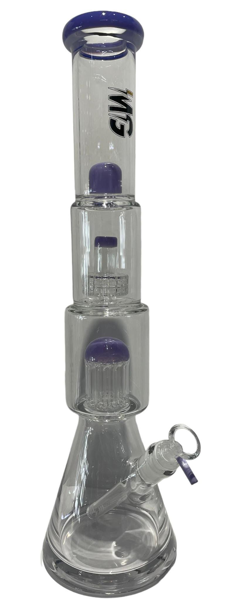 Make Glass 17" Jellyfish Perc Bong (9mm)-Purple-Bong-The Wee Smoke Shop