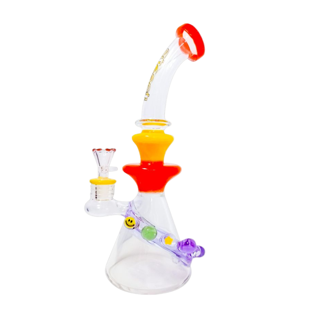 Cheech 11" MULTICOLOR RIG - Orange/Yellow - The Wee Smoke Shop