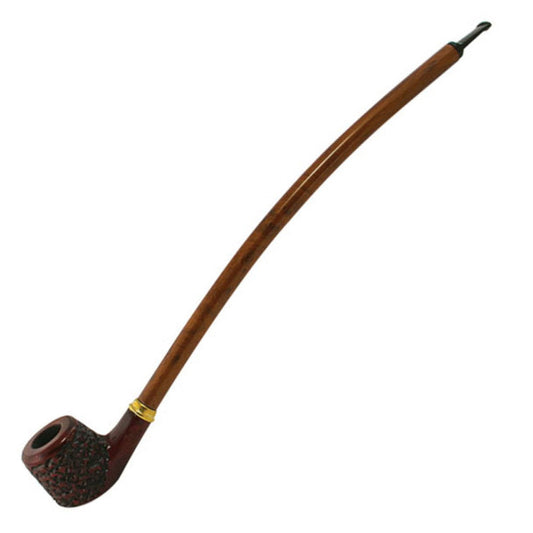 Shire Pipe - Curved Engraved Cherry Wood - 15" - The Wee Smoke Shop