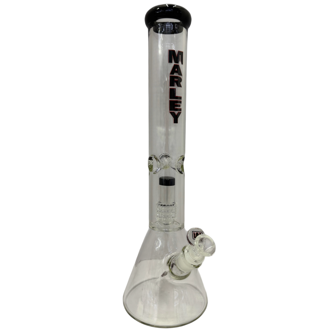 Marley 16" Matrix Perc Glass Bong - Black - The Wee Smoke Shop