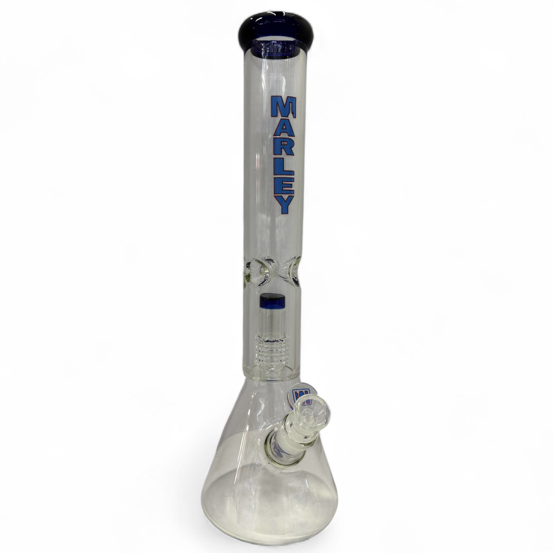 Marley 16" Matrix Perc Glass Bong - Blue - The Wee Smoke Shop
