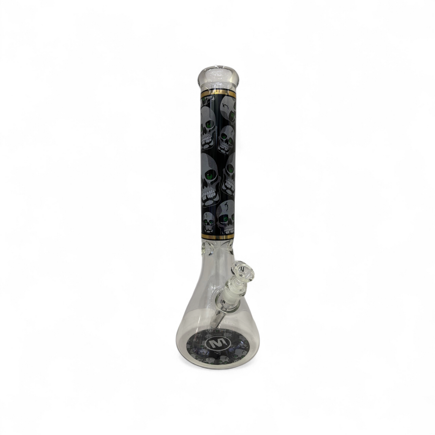 Marley Design 18" 5mm Glass Bong - Skulls - The Wee Smoke Shop