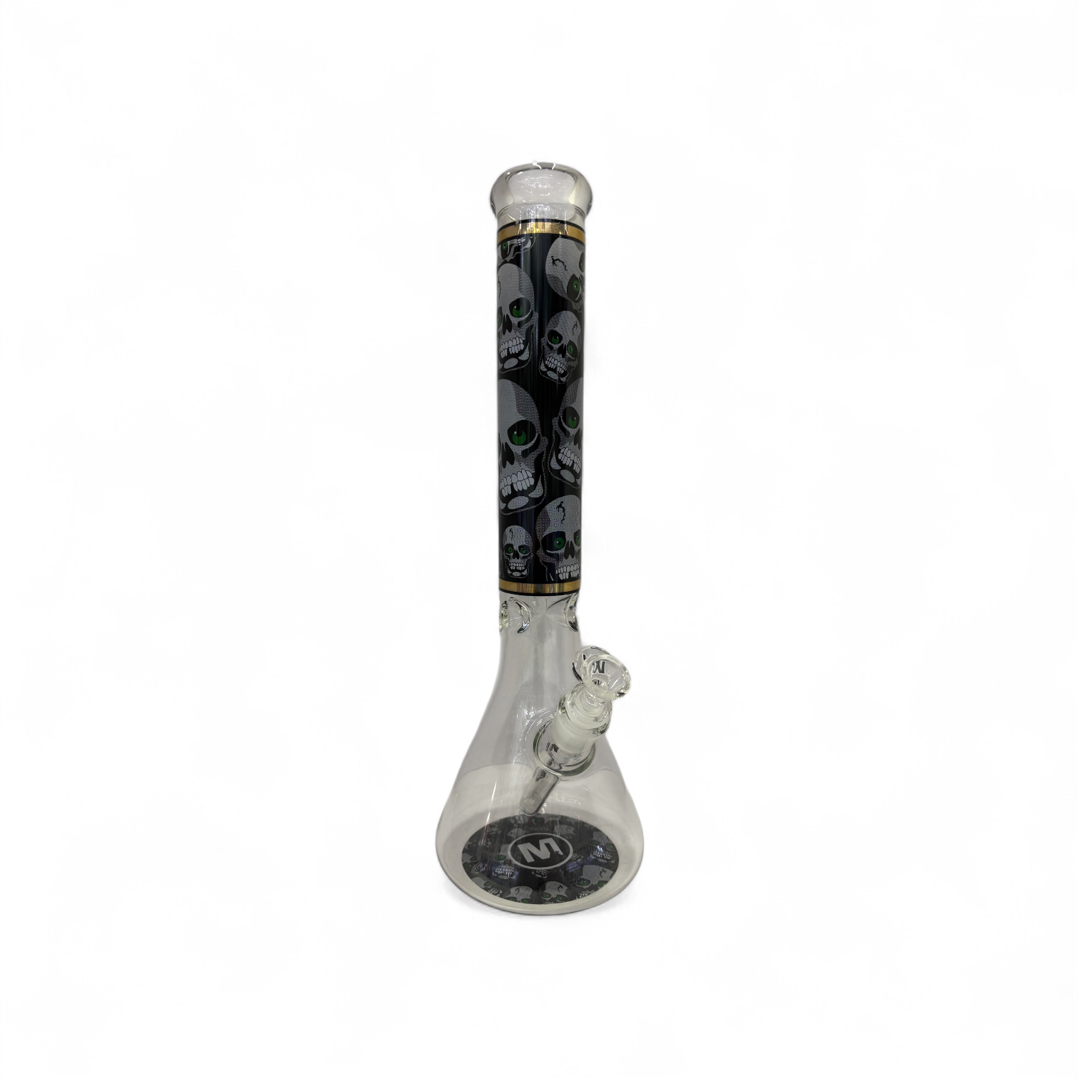 Marley Design 18" 5mm Glass Bong - Skulls - The Wee Smoke Shop
