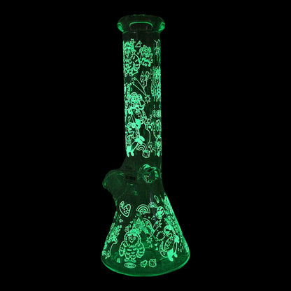 14" Glow-In-The-Dark Cartoon Bong