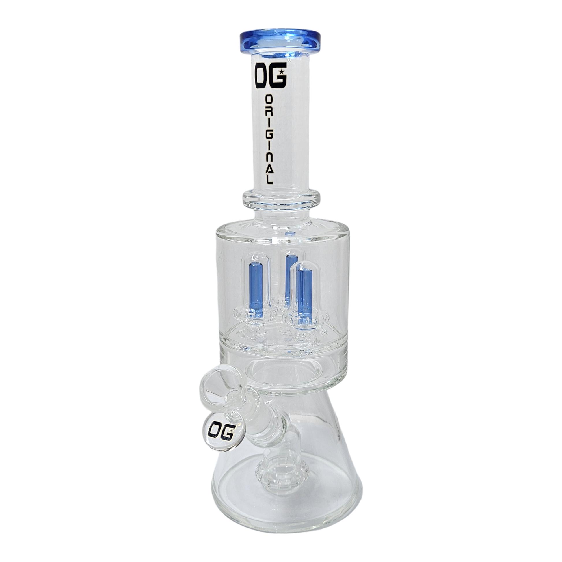 OG 12" Tripple Perc Bong (7mm)-Glass Bongs-The Wee Smoke Shop