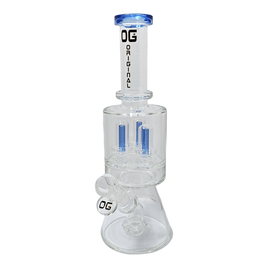 OG 12" Tripple Perc Bong (7mm)-Glass Bongs-The Wee Smoke Shop