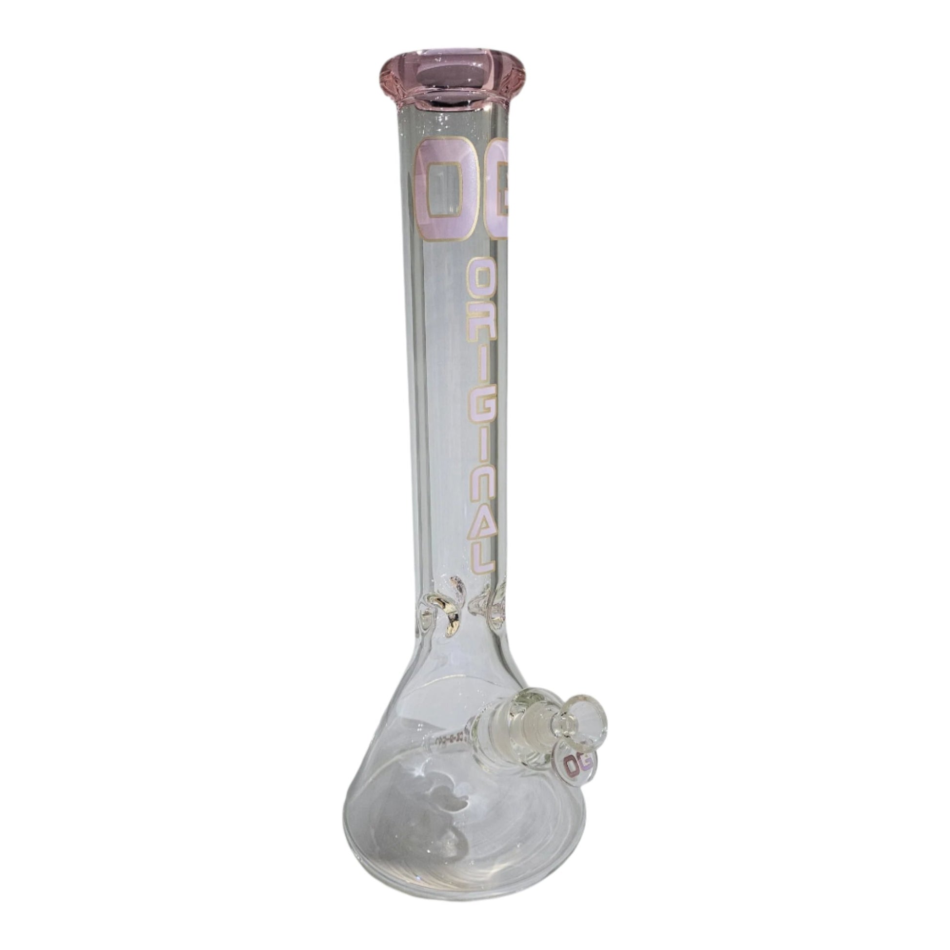 OG 16" Glass Beaker Bong-Pink-The Wee Smoke Shop