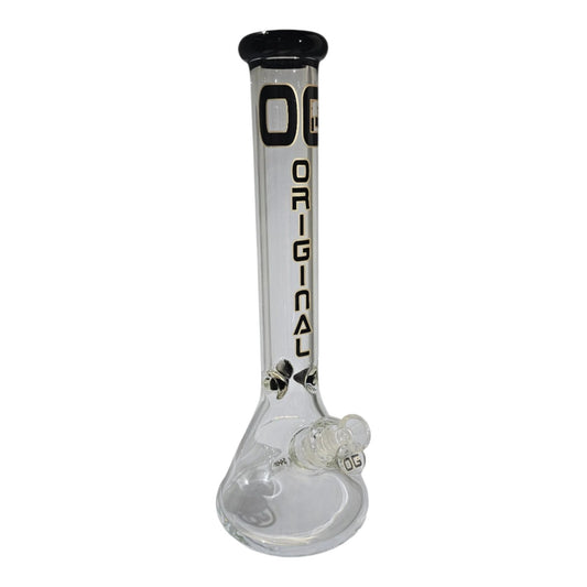 OG 16" Glass Beaker Bong-Black-The Wee Smoke Shop