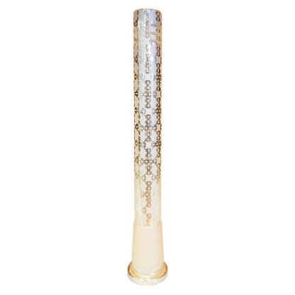 Cheech 14mm 4.5 inch glass bong downstem with rose gold patterned electroplated finish. - The Wee Smoke Shop