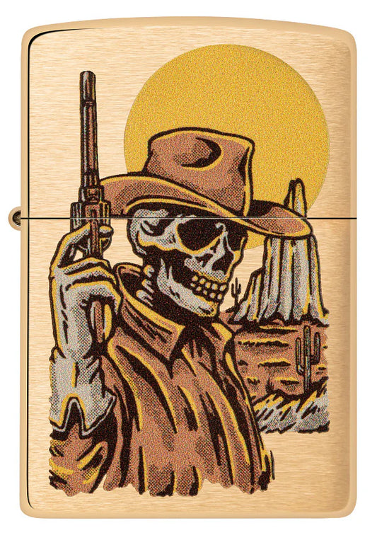 Zippo Wild West Skeleton Design-The Wee Smoke Shop