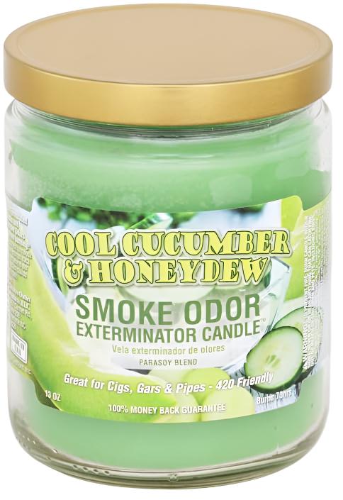 Cool Cucumber & Honeydew Smoke Odor Exterminator Candle - Wee Smoke Shop