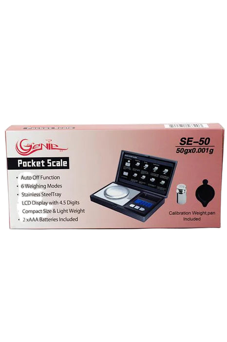 Genie SE-50 pocket scale - 50g X 0.001g - The Wee Smoke Shop